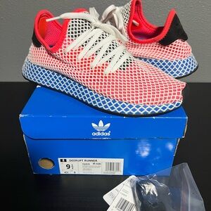 Adidas Deerupt Runner Sneakers - Red, White, Black